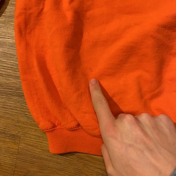 🚨SOLD Vintage Hanes Unisex Crewneck Orange Size XL Ultimate Cotton - Picture 3 of 8
